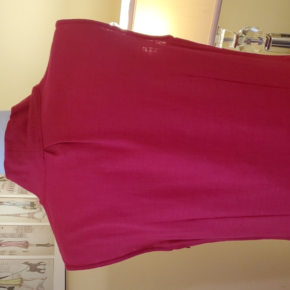 STYLE RED DRESS, NWOT, size 12, red, sleeveless, linen, side zipper. - Picture 12 of 12